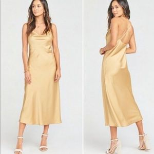 Show me your mumu Verona slip dress in gold xxl